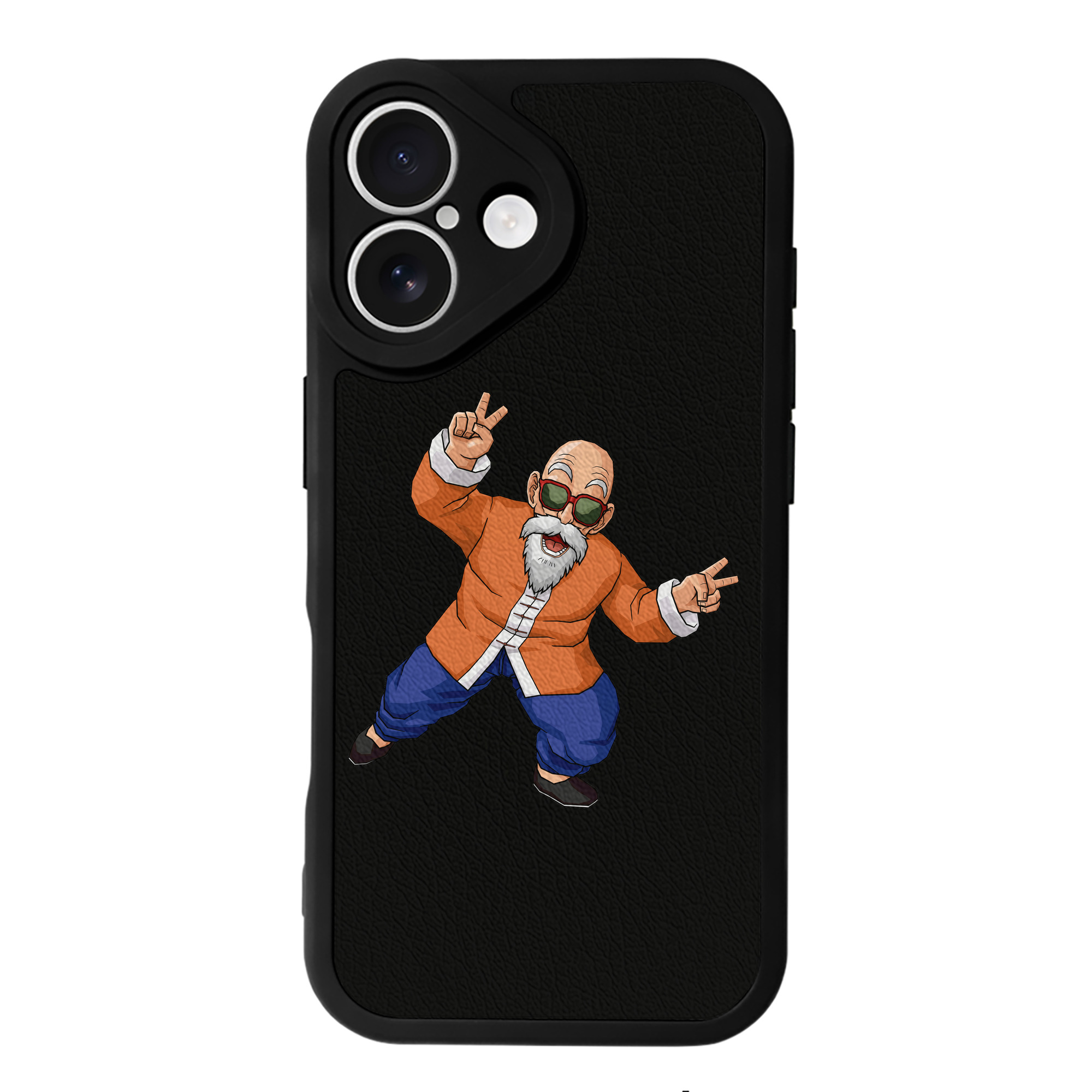 （画像用） ドラゴンボール 亀仙人（かめせんにん） DRAGON BALL Master Roshi Kame Sennin 【iPhone 16シリーズ対応】シリコンスマホケース（レザー調） 材質：シリコン